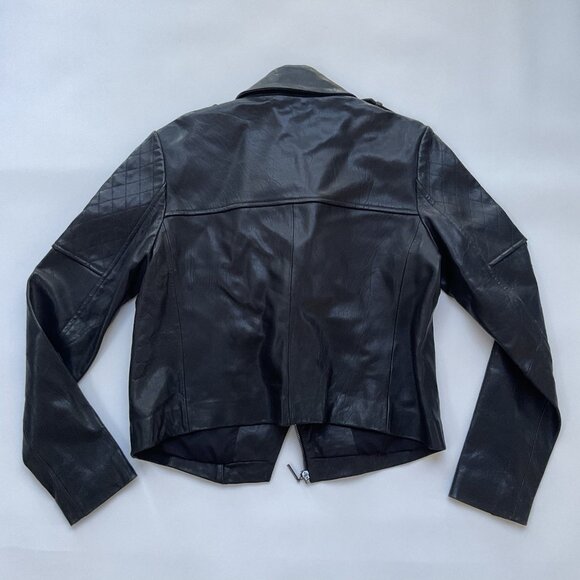 Marciano By Guess Women’s Biker Leather Black Jacket Size M - Picture 9 of 13